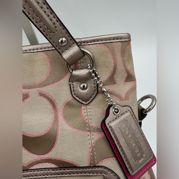 Coach Daisy Outline Signature Mia F23040 in Pink/Brown/Tan - Picture 11 of 14